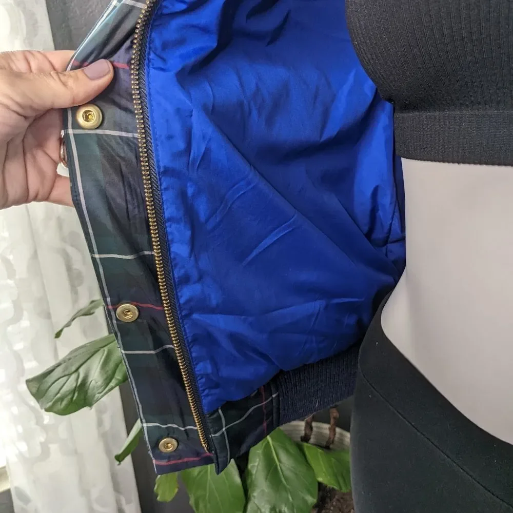 J. Crew Tartan Down Vest XS